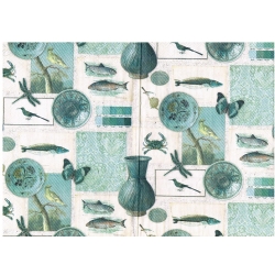 Serwetka do decoupage -1853- ryby, owady, krab
